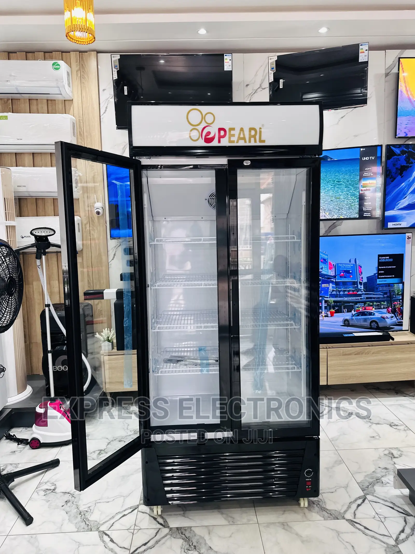 Large Capacity Pearl Display Fridge Double Door PVC 622-2b.