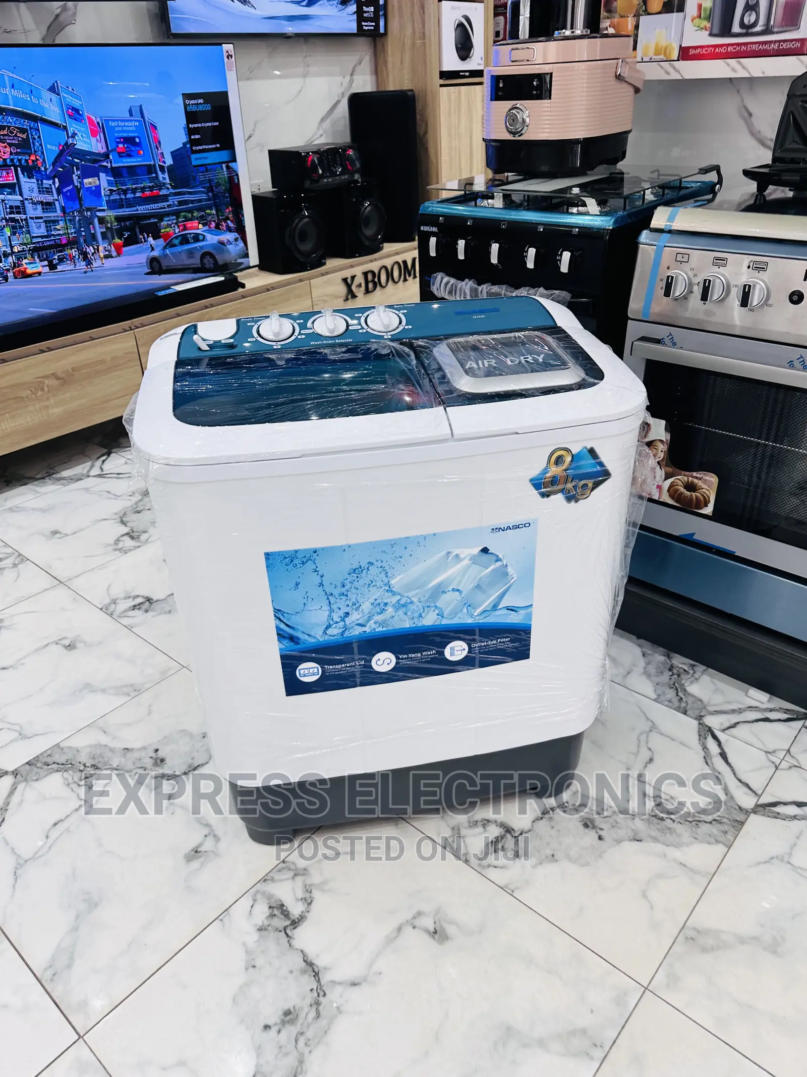Less Vibration Nasco 8kg Topload Washing Machine Twintub