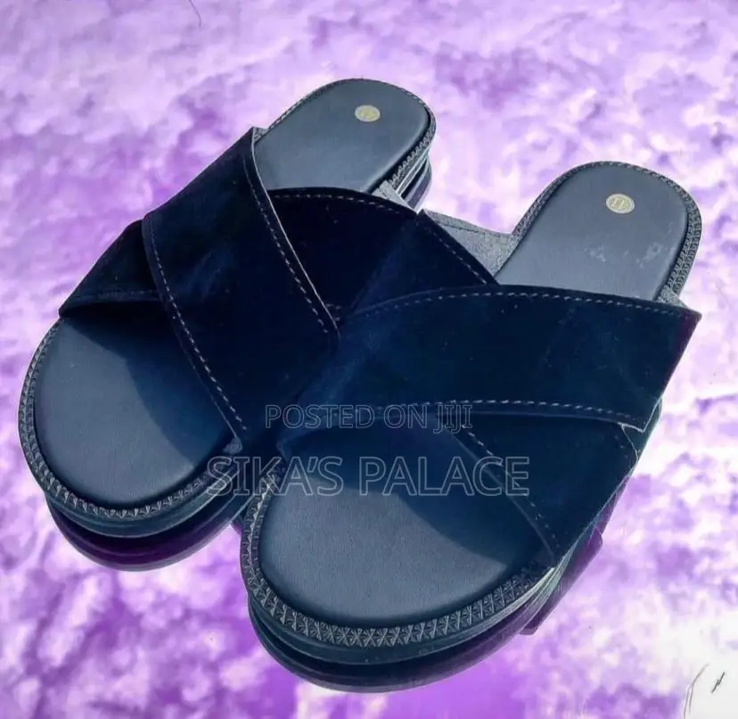 Black Suede Slippers
