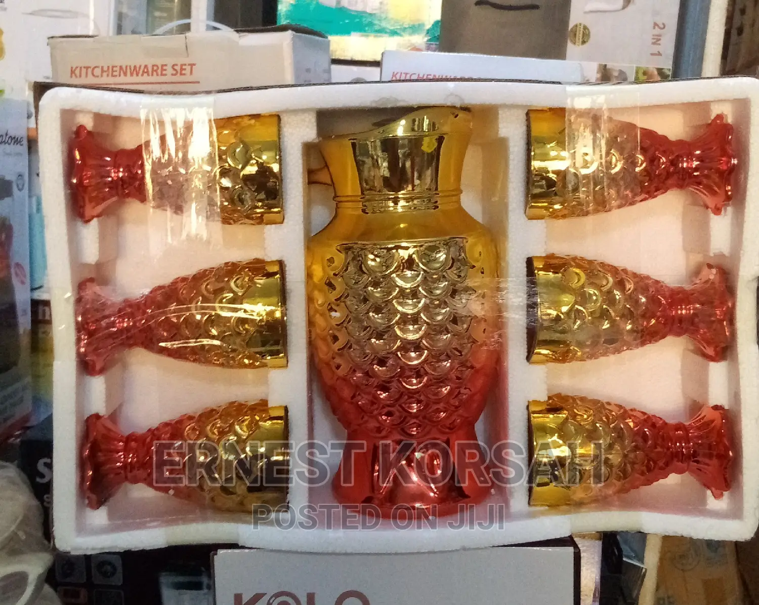 7 Pc's Glass Drinking Set