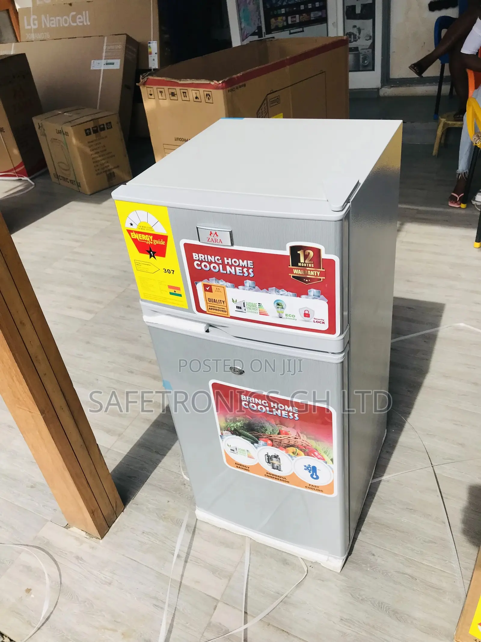 Gray Long Lasting Topfreezer Zara-14tm Doubledoor Fridge 