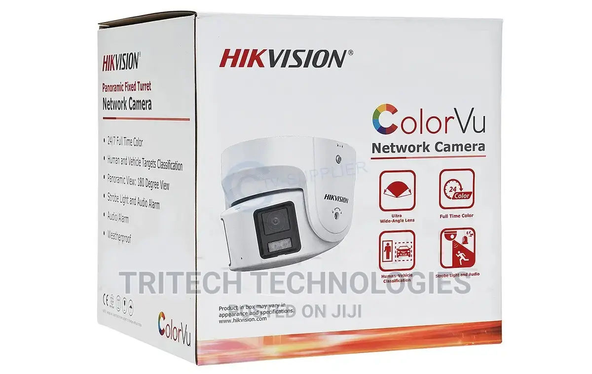 Hikvision 4mp Panoramic Colorvu Fixed Turret Ip Camera Dome