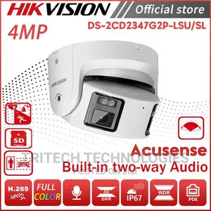 Hikvision 4mp Panoramic Colorvu Fixed Turret Ip Camera Dome