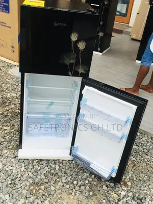 Design Elegant Glass Doubledoor Pearl Pf-17t Topfreezer 