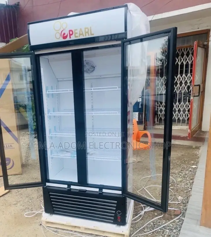 Newly in Stock Pearl PVC 622-2b Double Door Display Fridge 