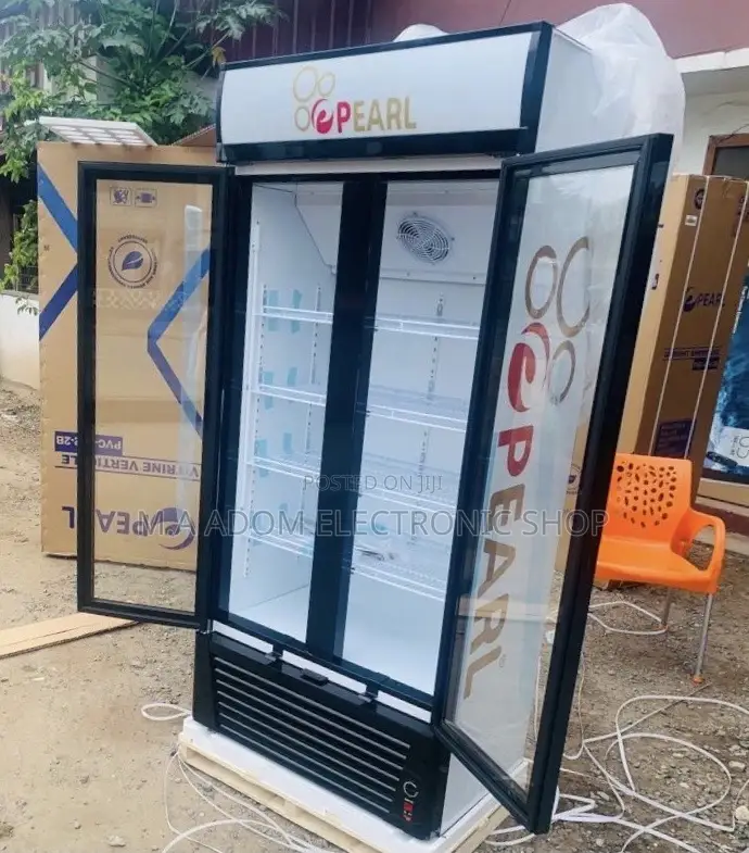High Quality Pearl 2 Door Display Fridge PVC 622-2b,500l