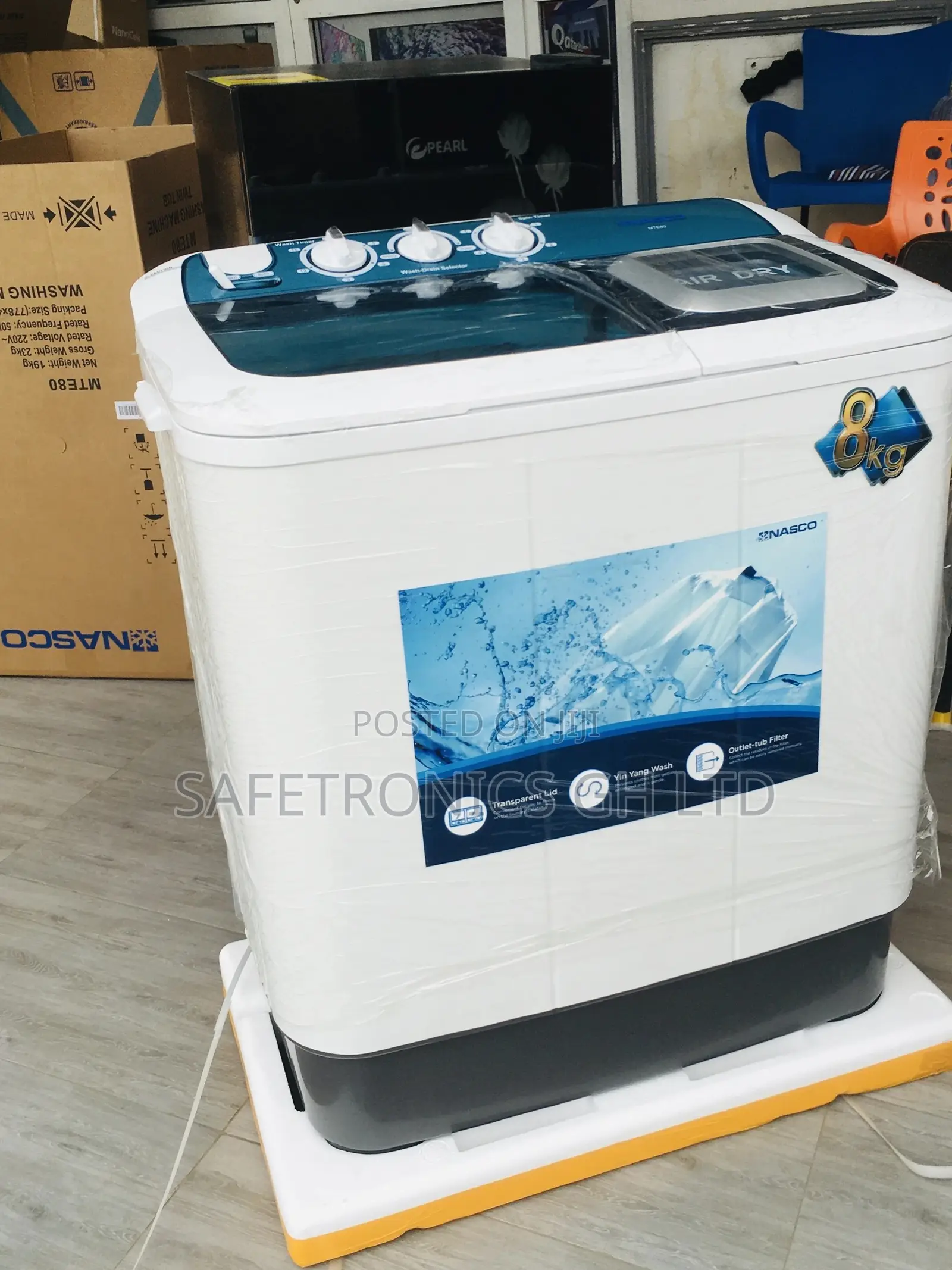 8kg  Semiautomatic Washingmachine Nascotopload Twintub 8kg