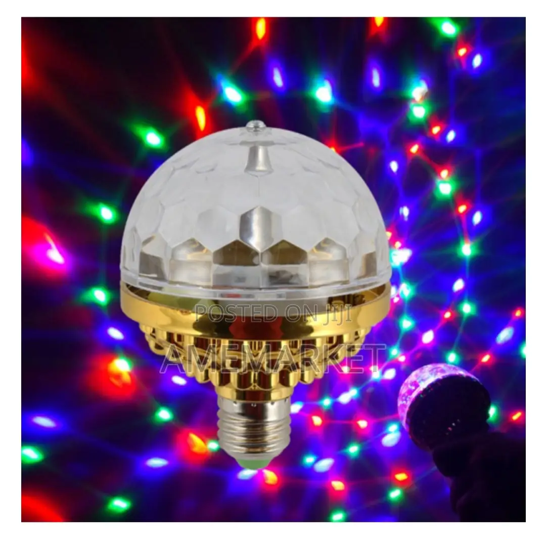 LED Stage Golden Bulb.Colourful DJ Rotating Crystal Light