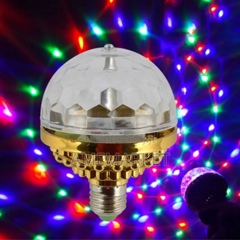 LED Stage Golden Bulb.Colourful DJ Rotating Crystal Light