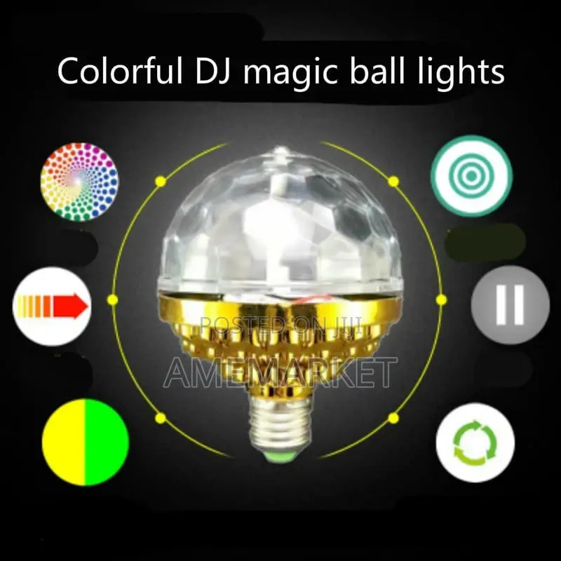 LED Stage Golden Bulb.Colourful DJ Rotating Crystal Light