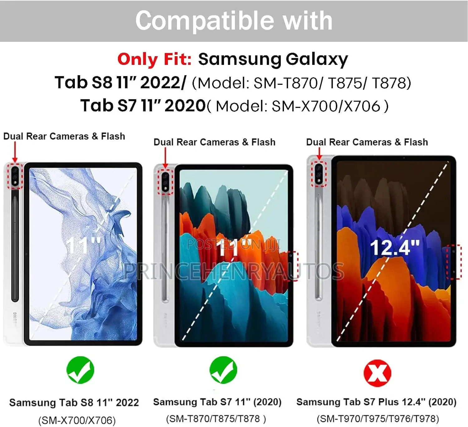 Hoidokly Case For Samsung Tab S8/S7 11" With S-pen Holder
