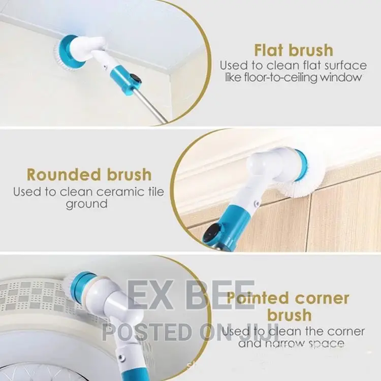 Home Electric Shower Cleaner Spin Scrubber Set