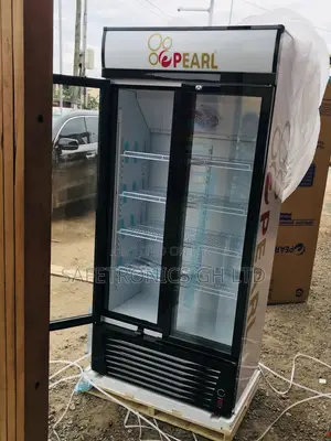 Glass White Doubledoor PVC-622-2B Pearl Display Fridge