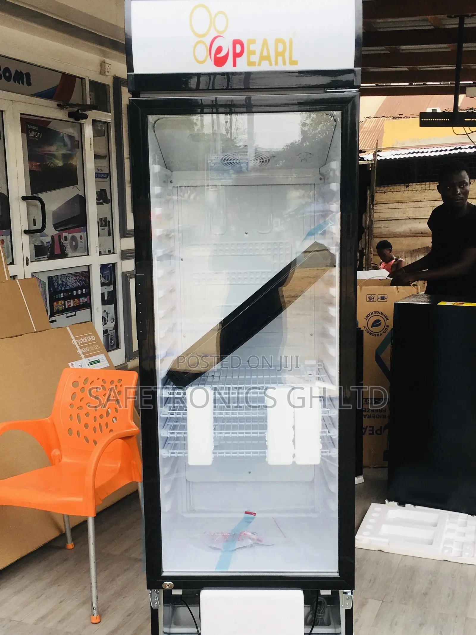 Brand New PVC-424-2b Pearl Singledoor Electric Glass Door 