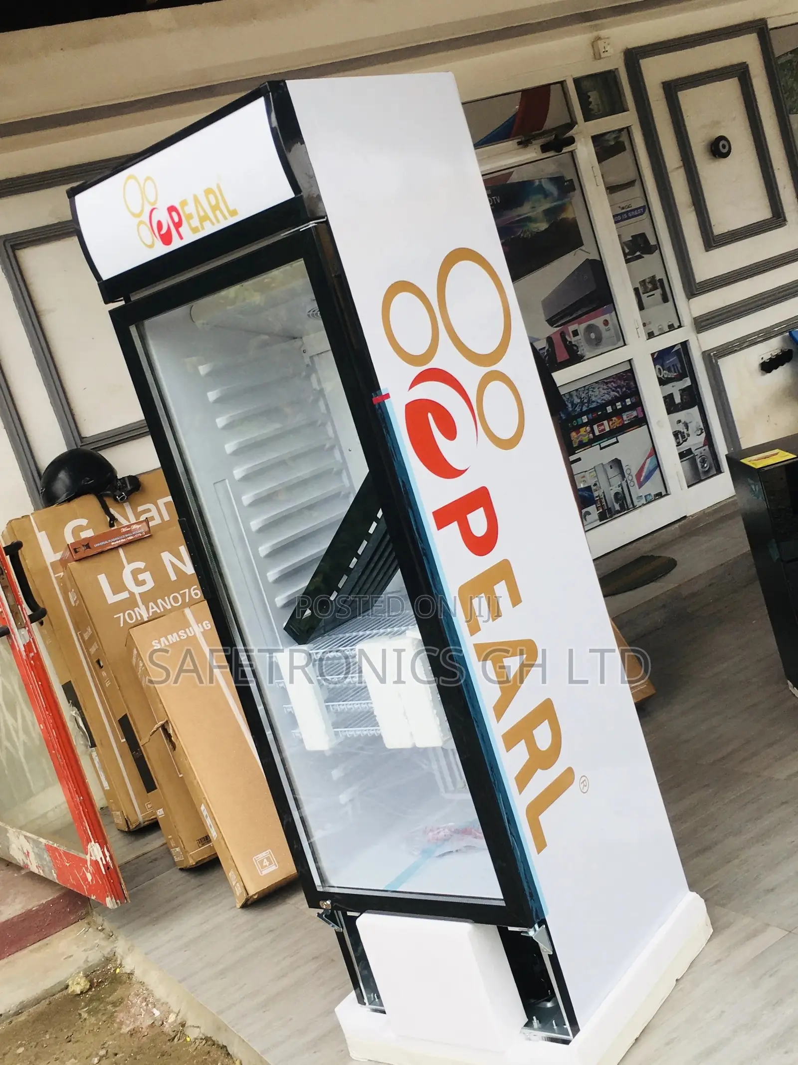 PVC-424-2b Display Pearl Glass Door Electric Fridge 