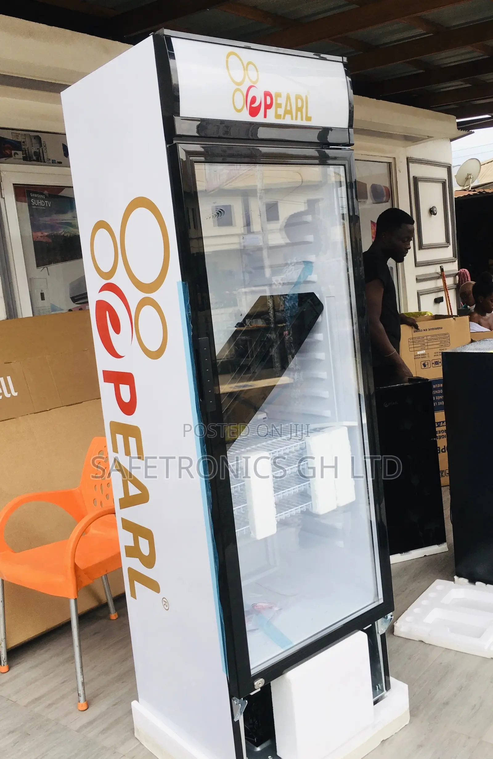 Singledoor Electric Pearl Glass PVC-424-2b Fridge Display 