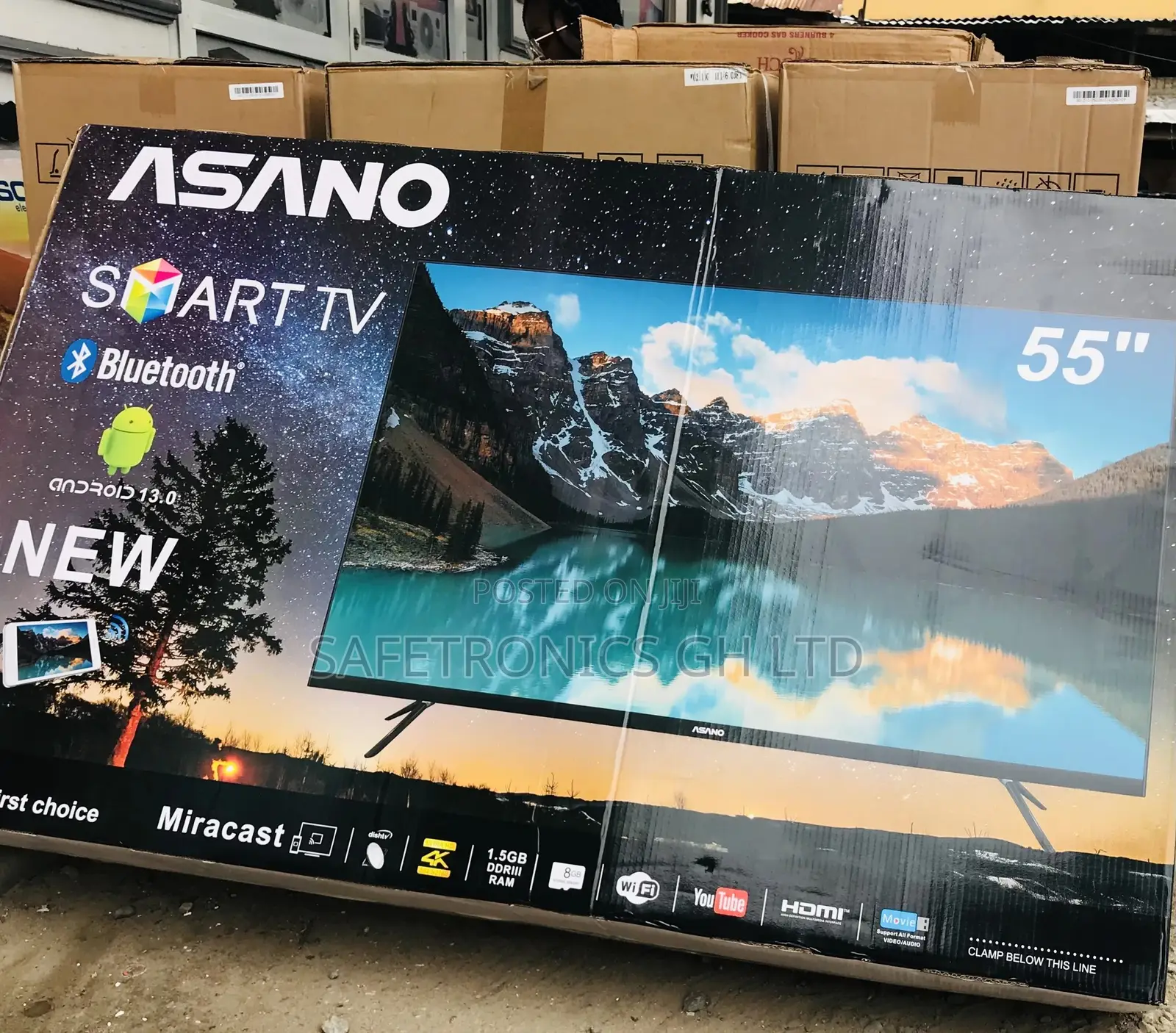 Smart LED UHD Asano 55 Inches Glossy Bluetooth Tv