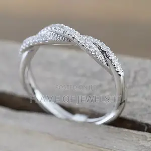 Promise Ring.Simple Silver Eternal Promise Ring