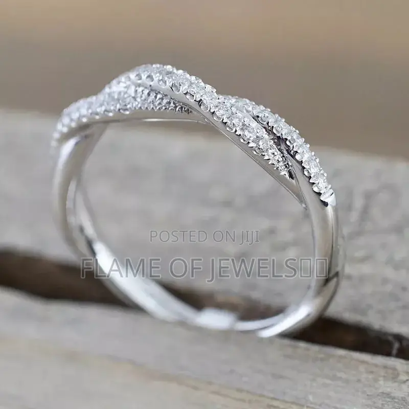 Promise Ring.Simple Silver Eternal Promise Ring