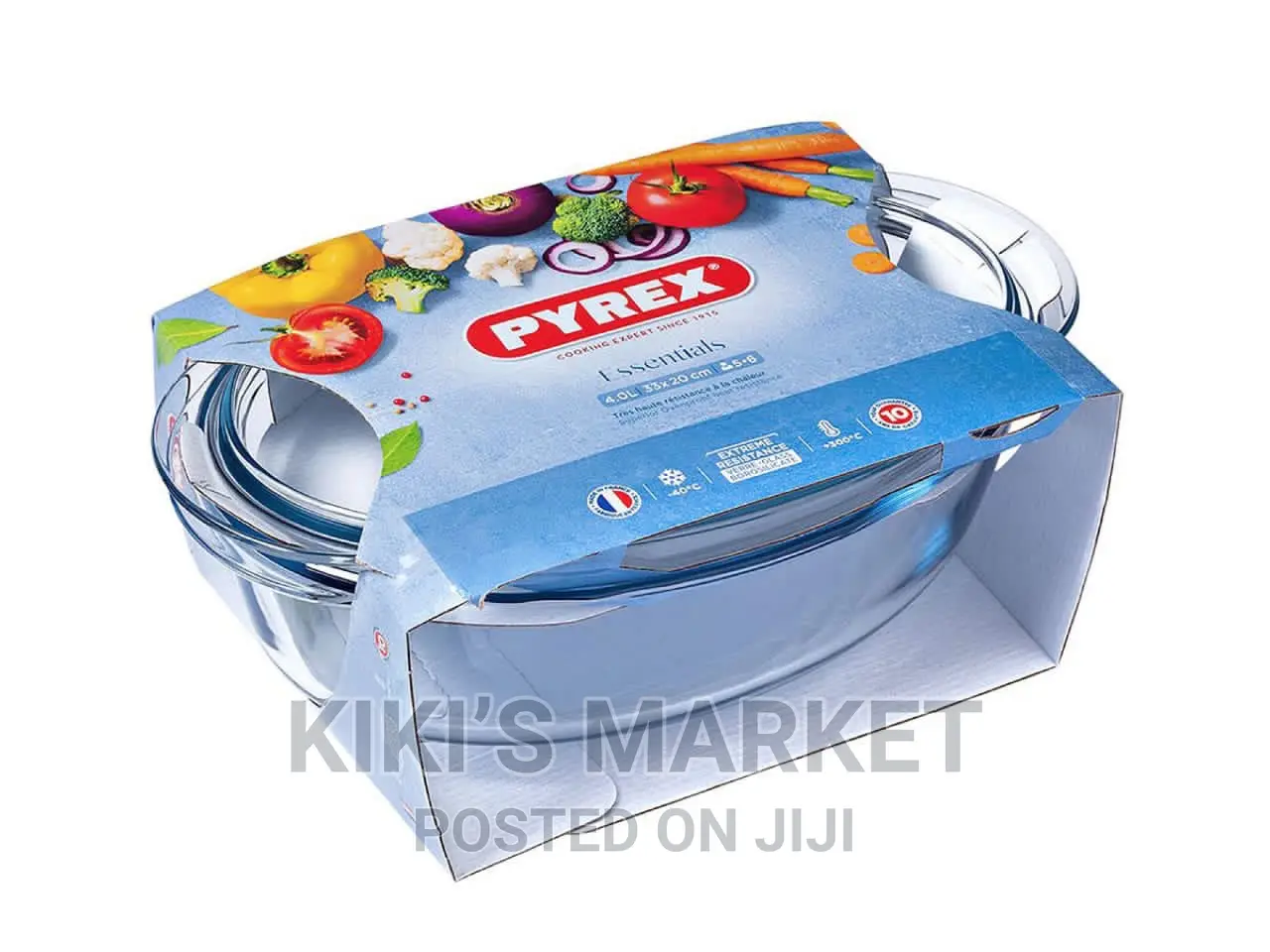 Pyrex Classic Borosilicate Serving Bowl With Cover 5.8l
