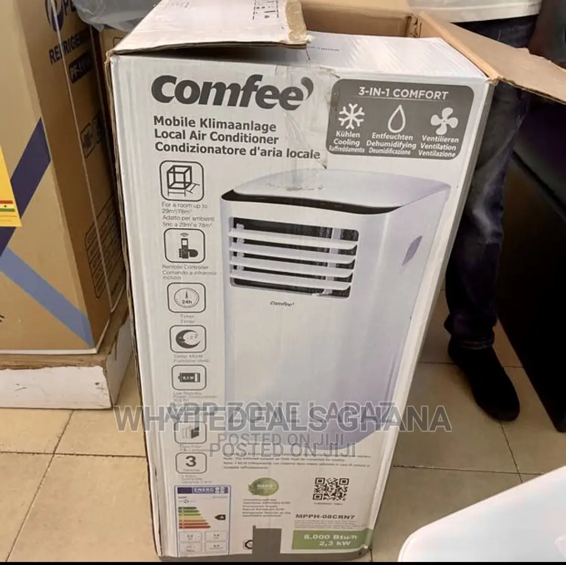 Comfee 7000BTU 3-in-1 Portable Air-Conditioner-Voice REMOTE
