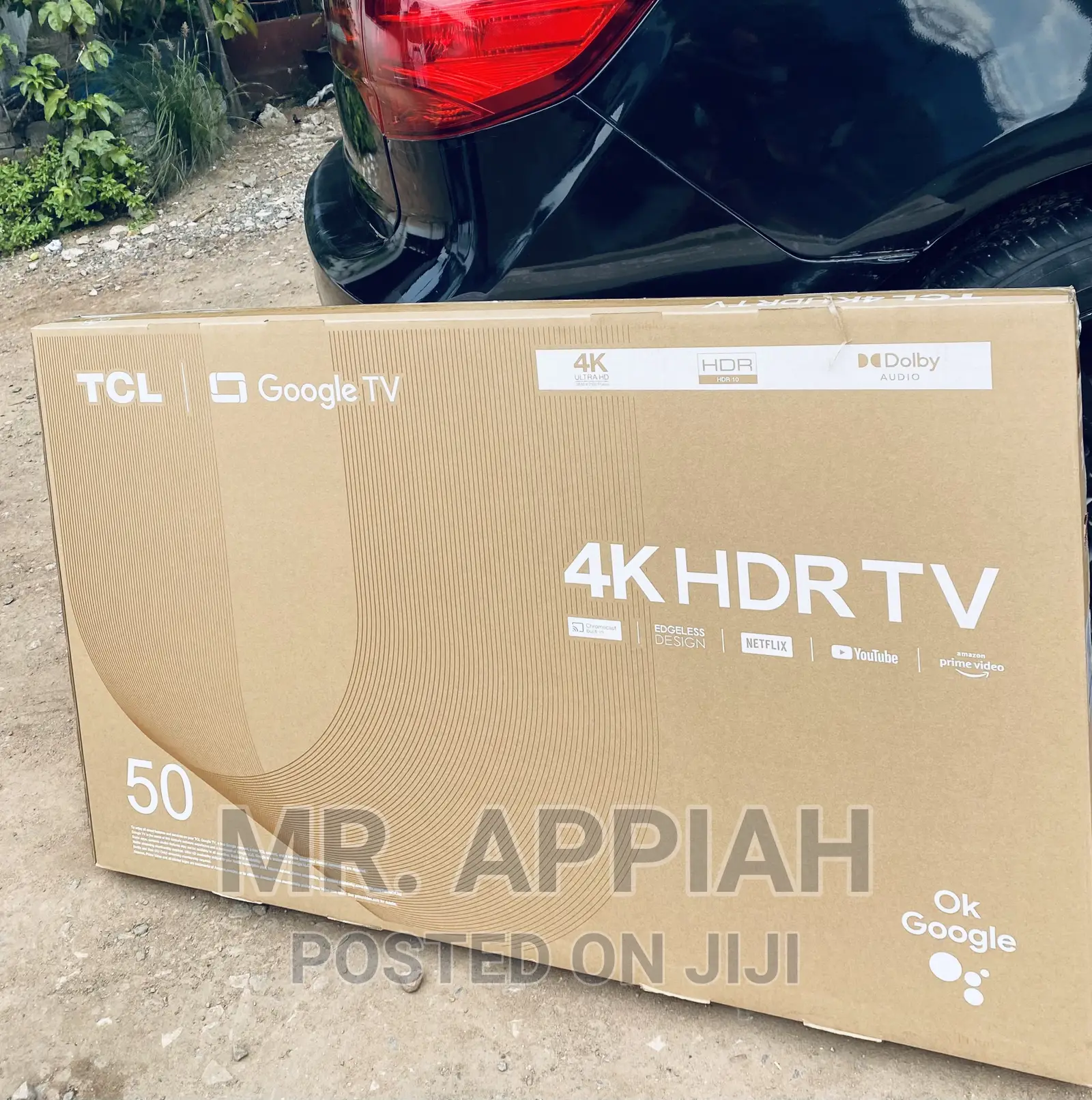 (50P635)TCL 50 Inch Basic Black HDR Google Led Tv 