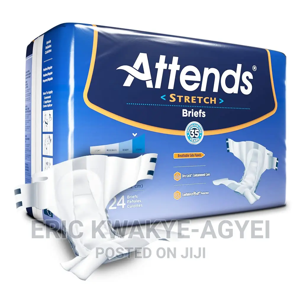 Attends Stretch Briefs With Tabs for Adult Incontinence