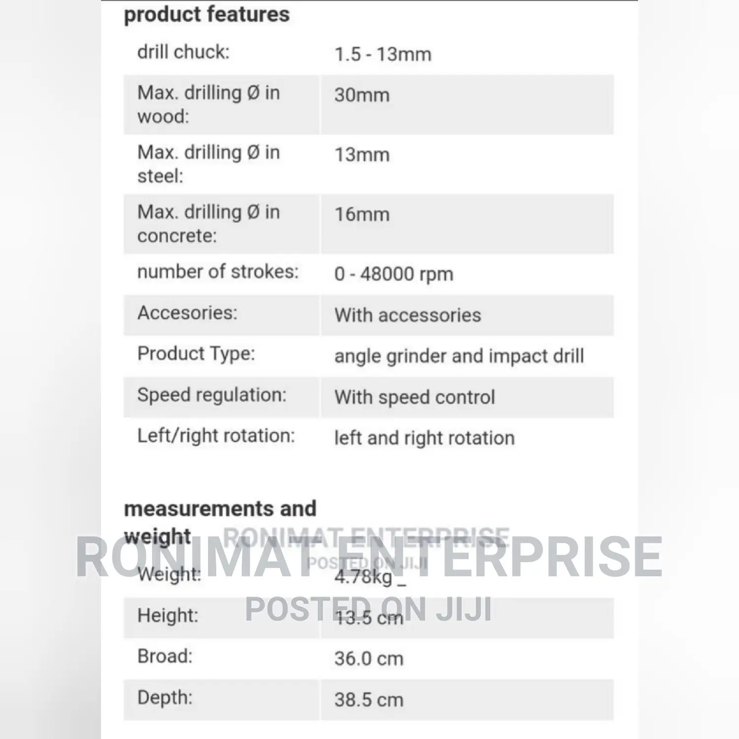 Makita Combo: Impact Drill + Angle Grinder From Germany