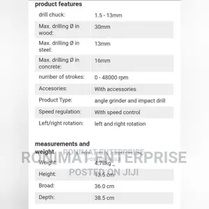 Makita Combo: Impact Drill + Angle Grinder From Germany
