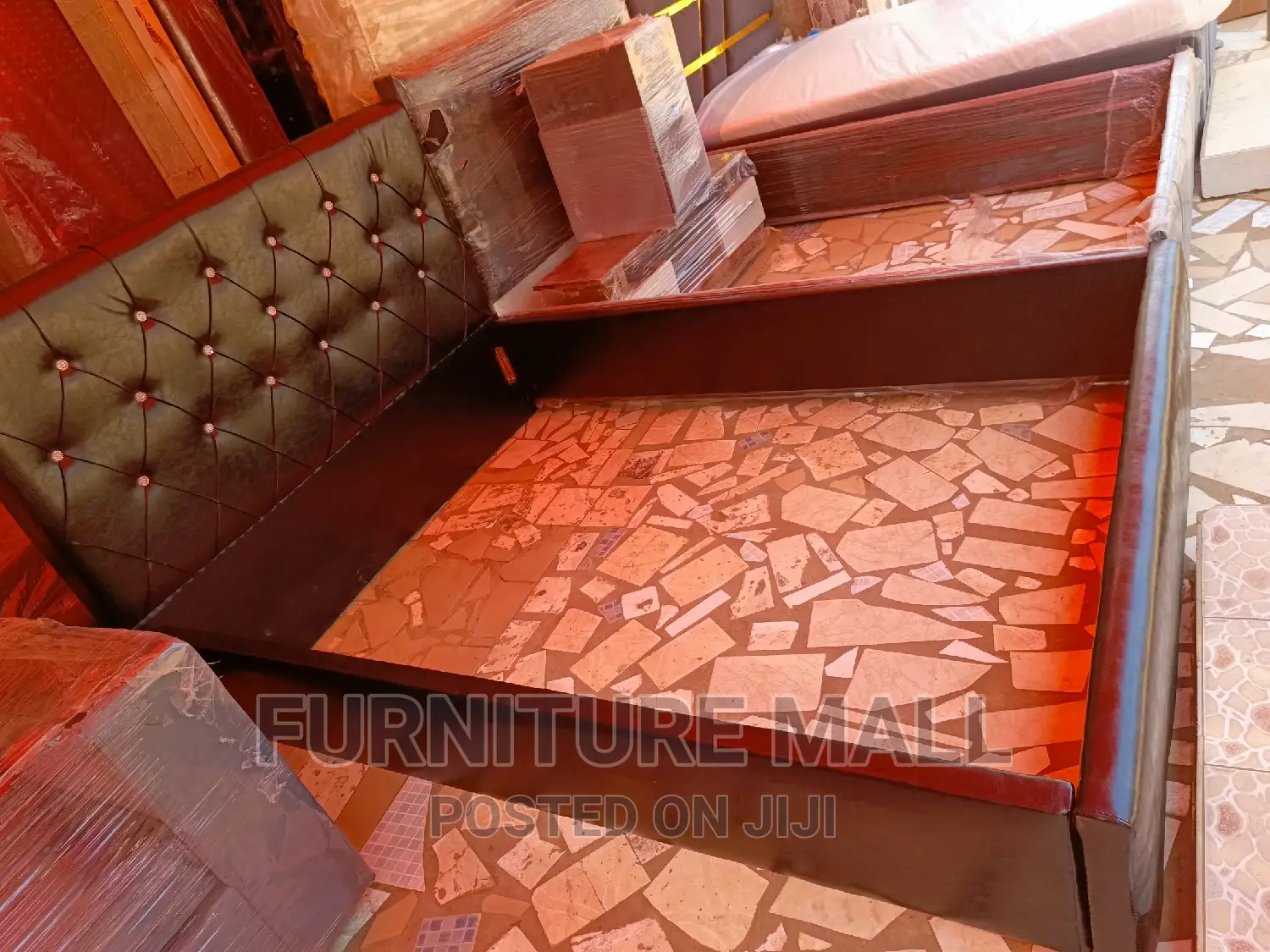 Sweet 60x80 Leather Bed Frame. Black