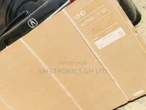 75 Inches Glossy LED Samsung UHD Au70 Smart Black Tv 