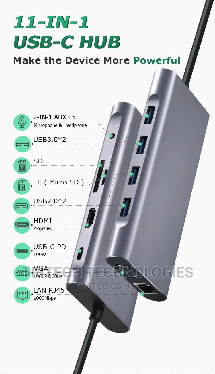 TYPE-C 11 in 1 HUB