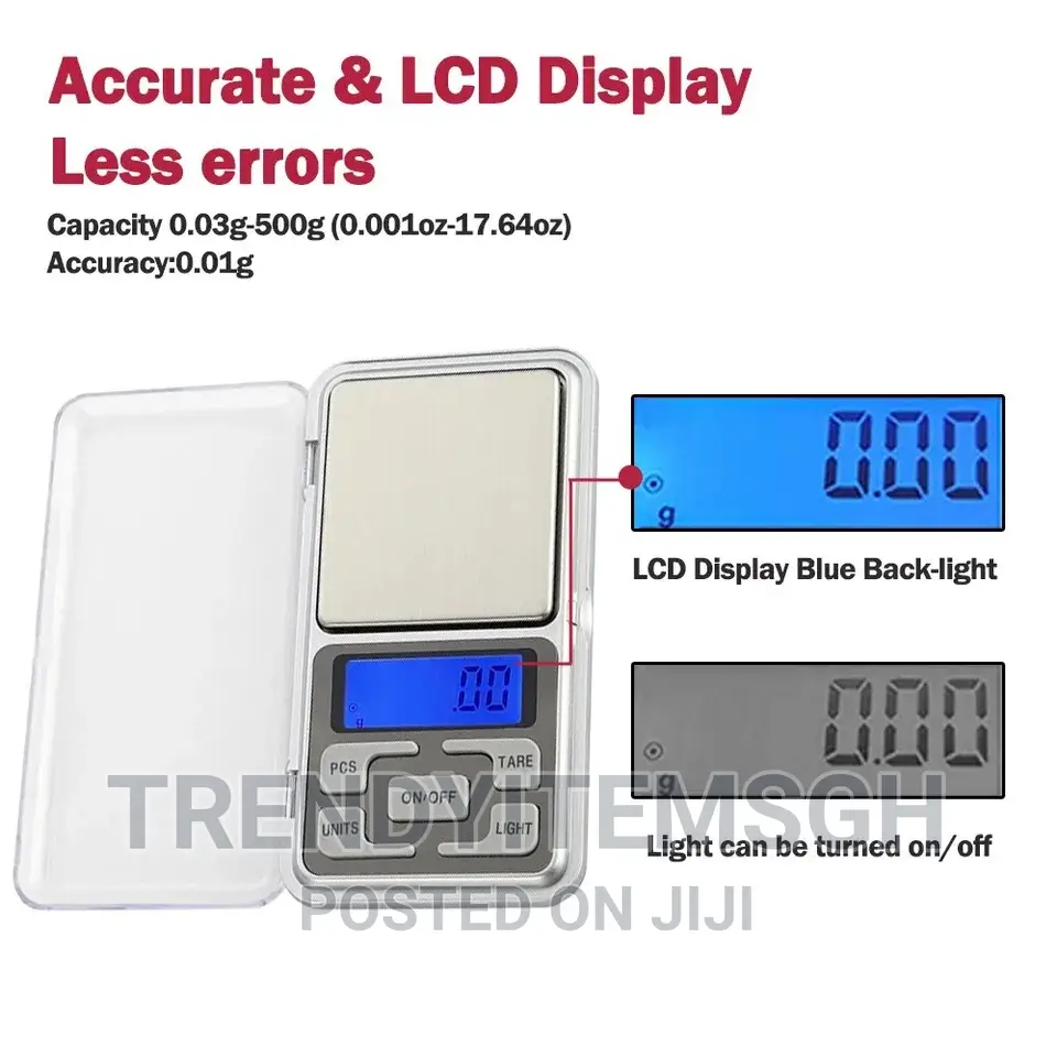 0.1g/500g Jewelry Scales Weight Diamond Pocket Scale
