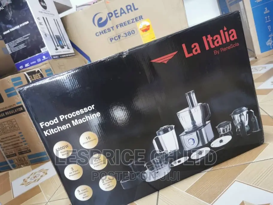 Pure Stainless-Italia 1000w Food Processor