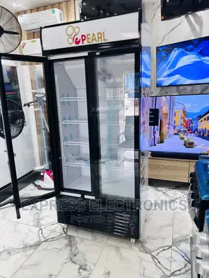 Classic Sleek Double Door Fridge Display PVC 622-2b Pearl