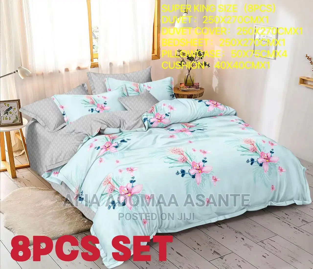 8 Pieces Super King Size Duvet Set- Grade A