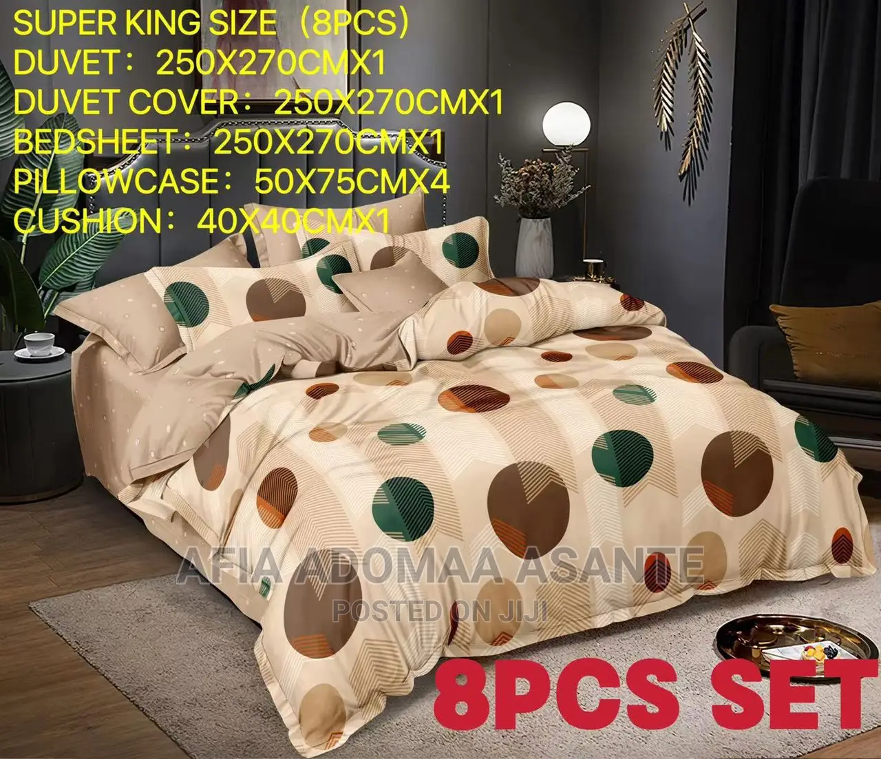 8 Pieces Super King Size Duvet Set- Grade A