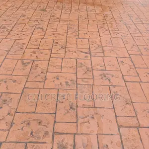 Orange Slate Stamped Concrete