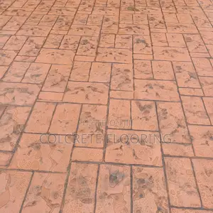 Orange Slate Stamped Concrete