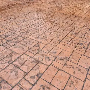 Orange Slate Stamped Concrete