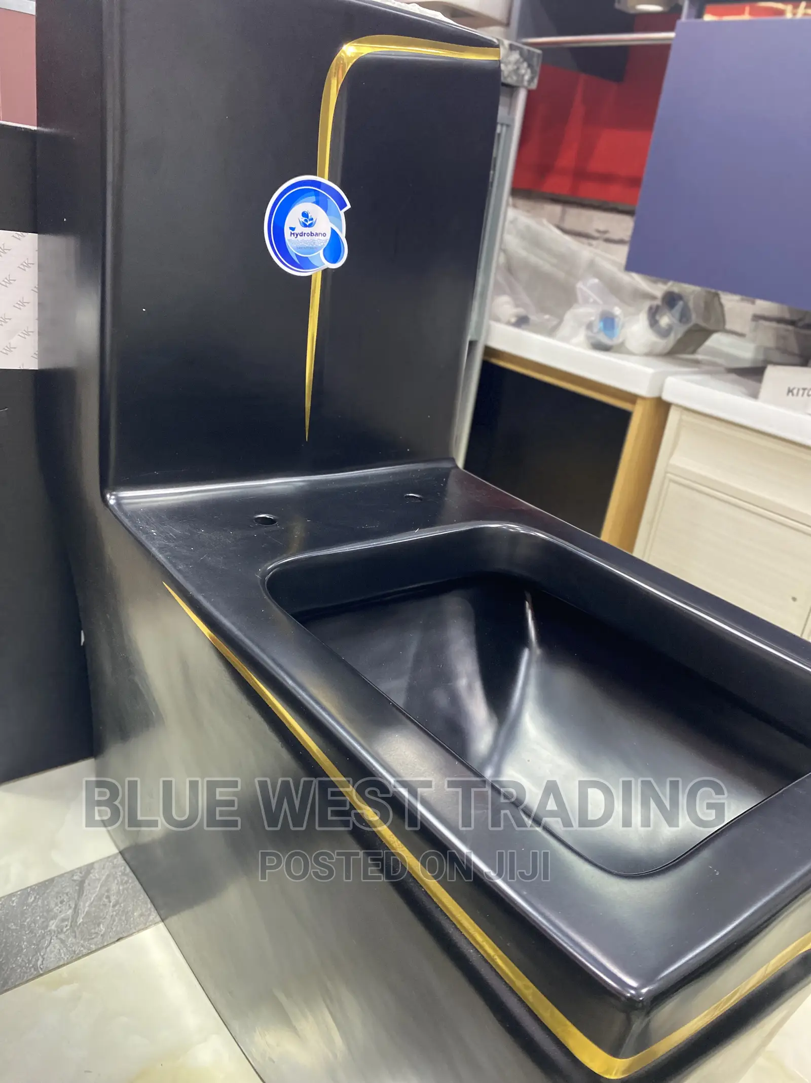 Executive Black and Gold Water Closet - Black Water Closet