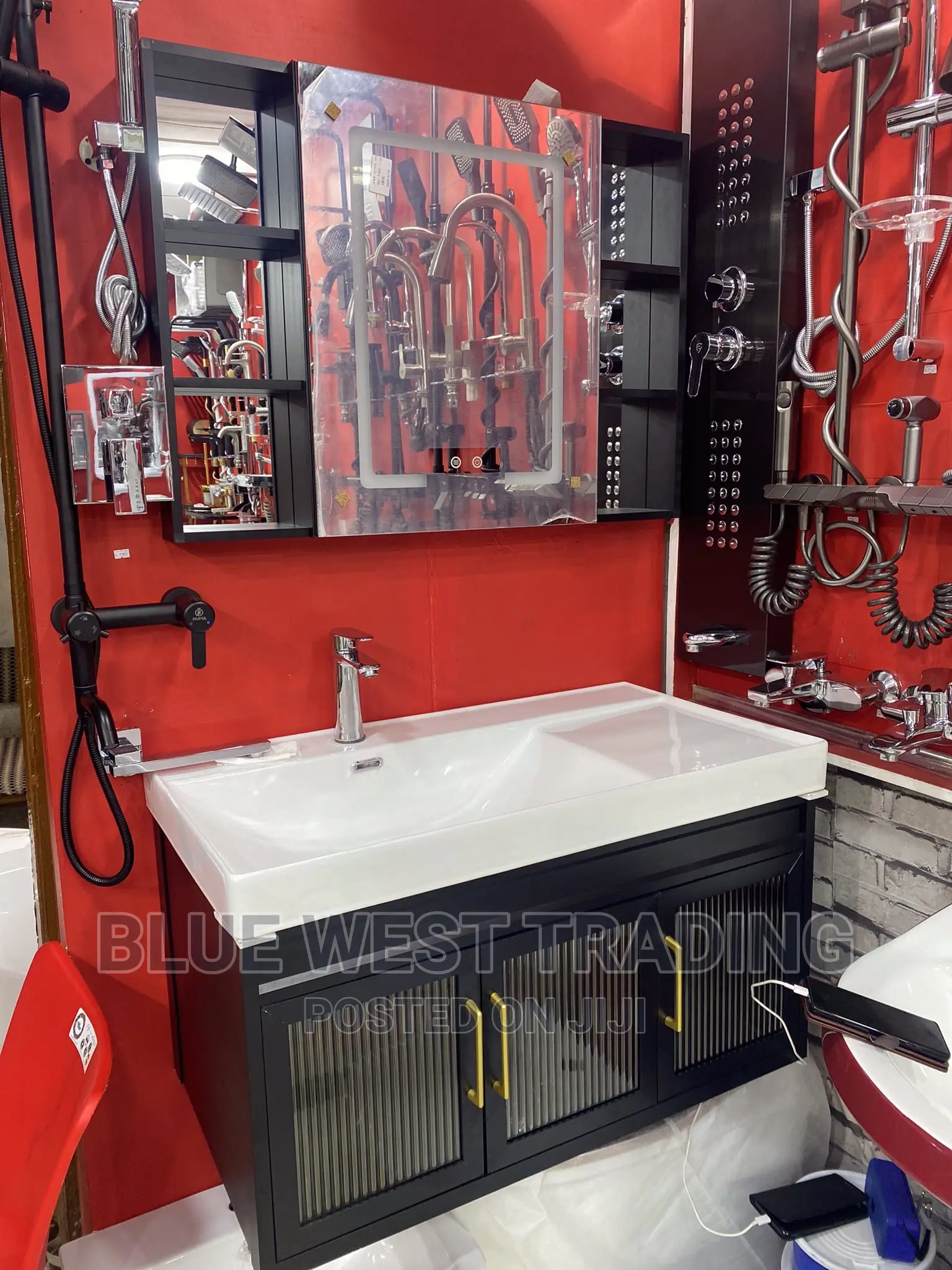 Vanity Cabinet Basin With LED Lights