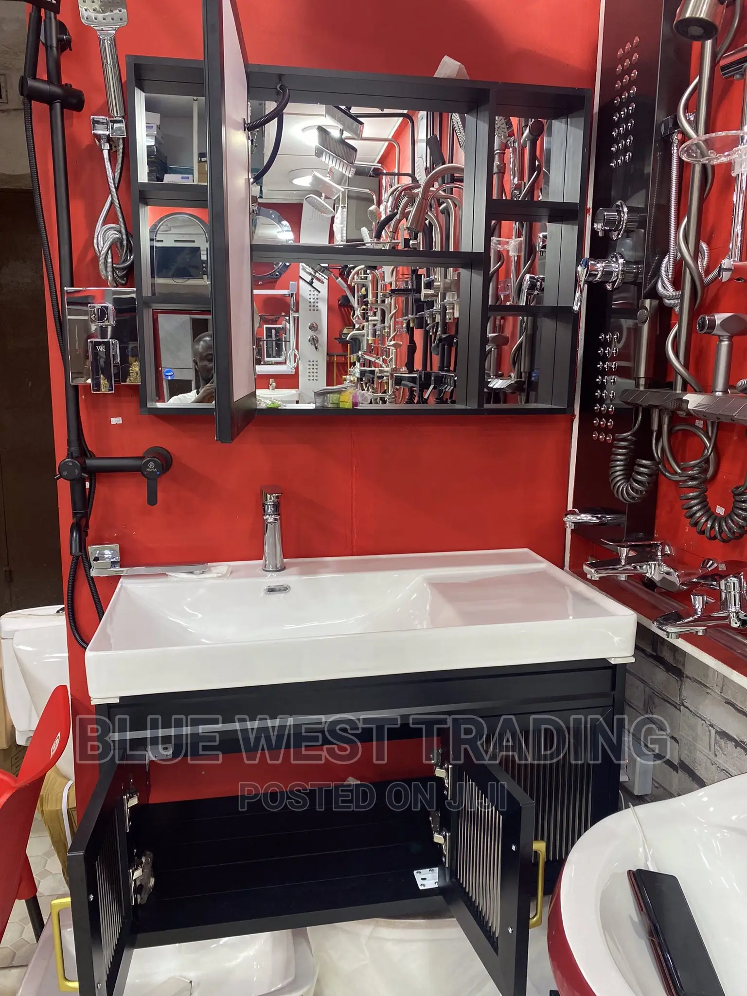 Vanity Cabinet Basin With LED Lights