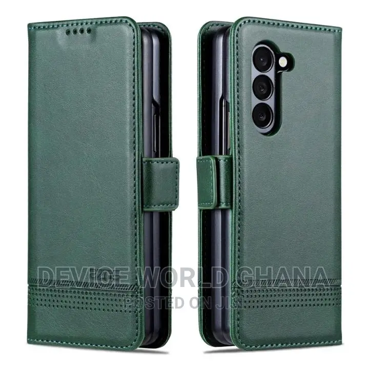 Azns Leather Flip Case for Samsung Z Fold 6 and Fold 5