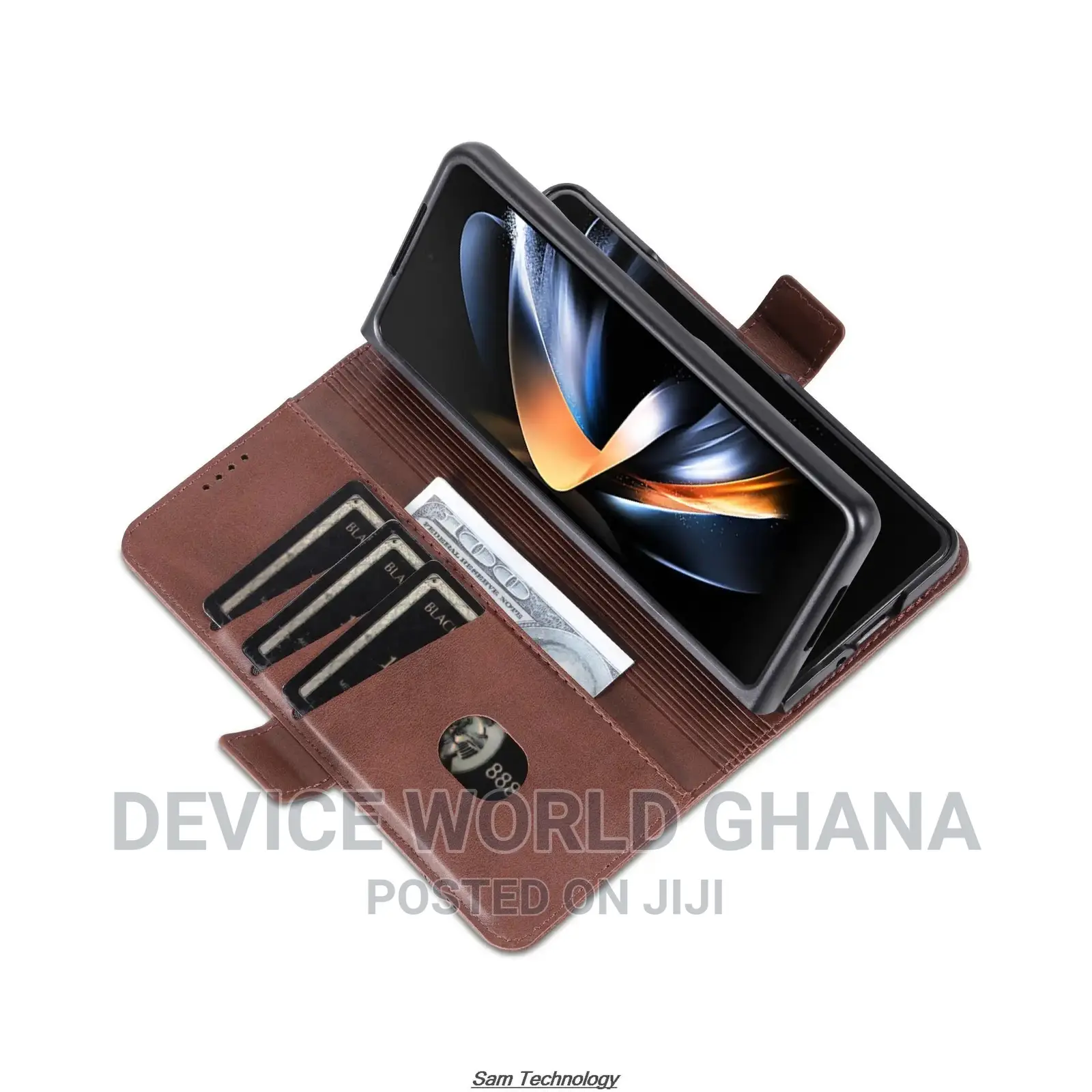 Azns Leather Flip Case for Samsung Z Fold 6 and Fold 5
