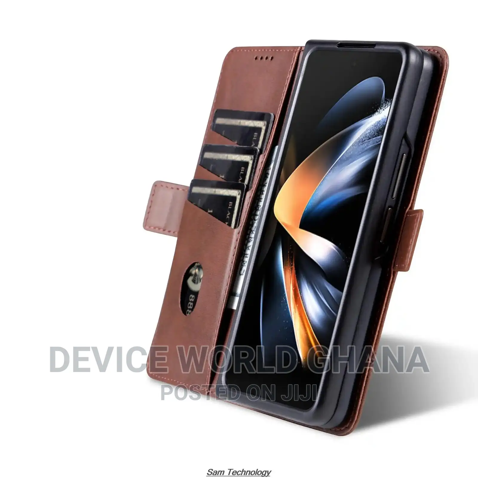 Azns Leather Flip Case for Samsung Z Fold 6 and Fold 5