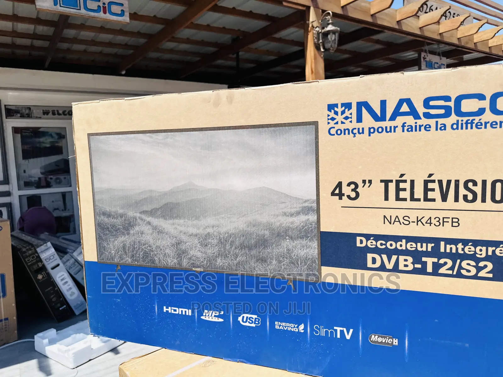 Original New Nasco Satellite Digital 43”Fhd Tv Glossy Led