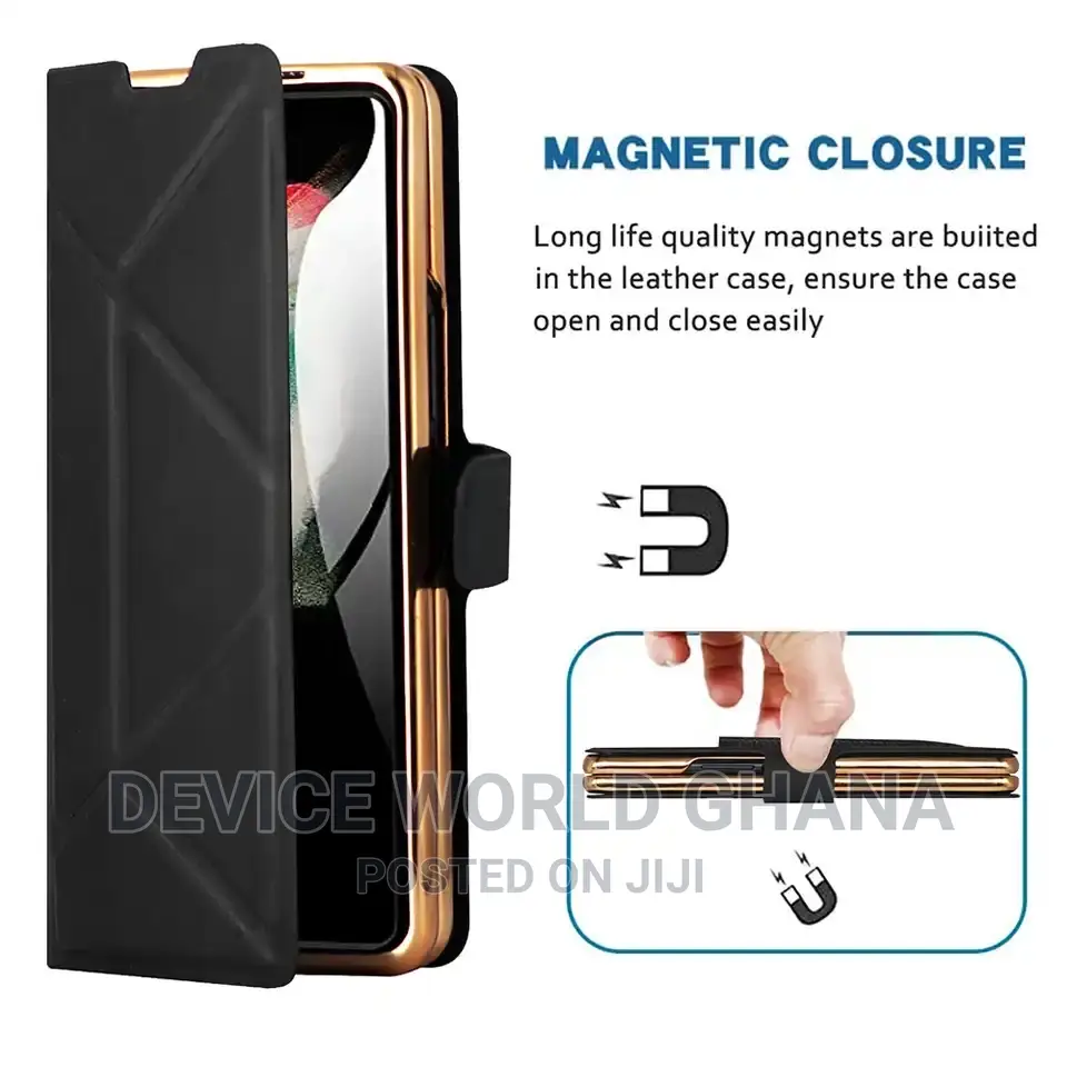 Custodia Leather Flip Case Samsung Z Fold 5 N Fold 4(No Pen)