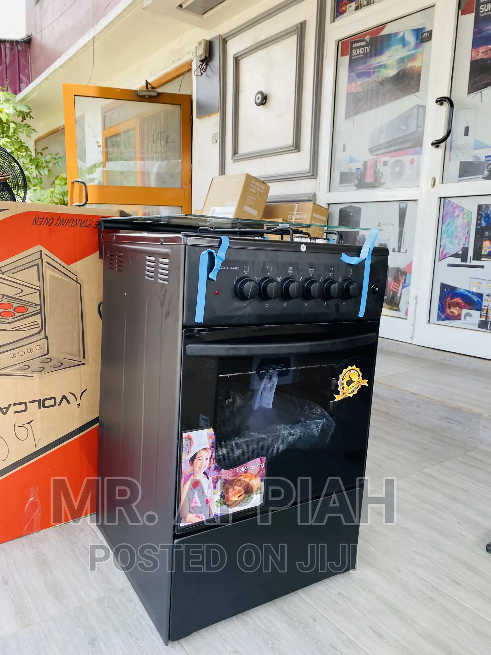Brand New Volcano 50x50 2gas Burner+ 2electric Burner,Black