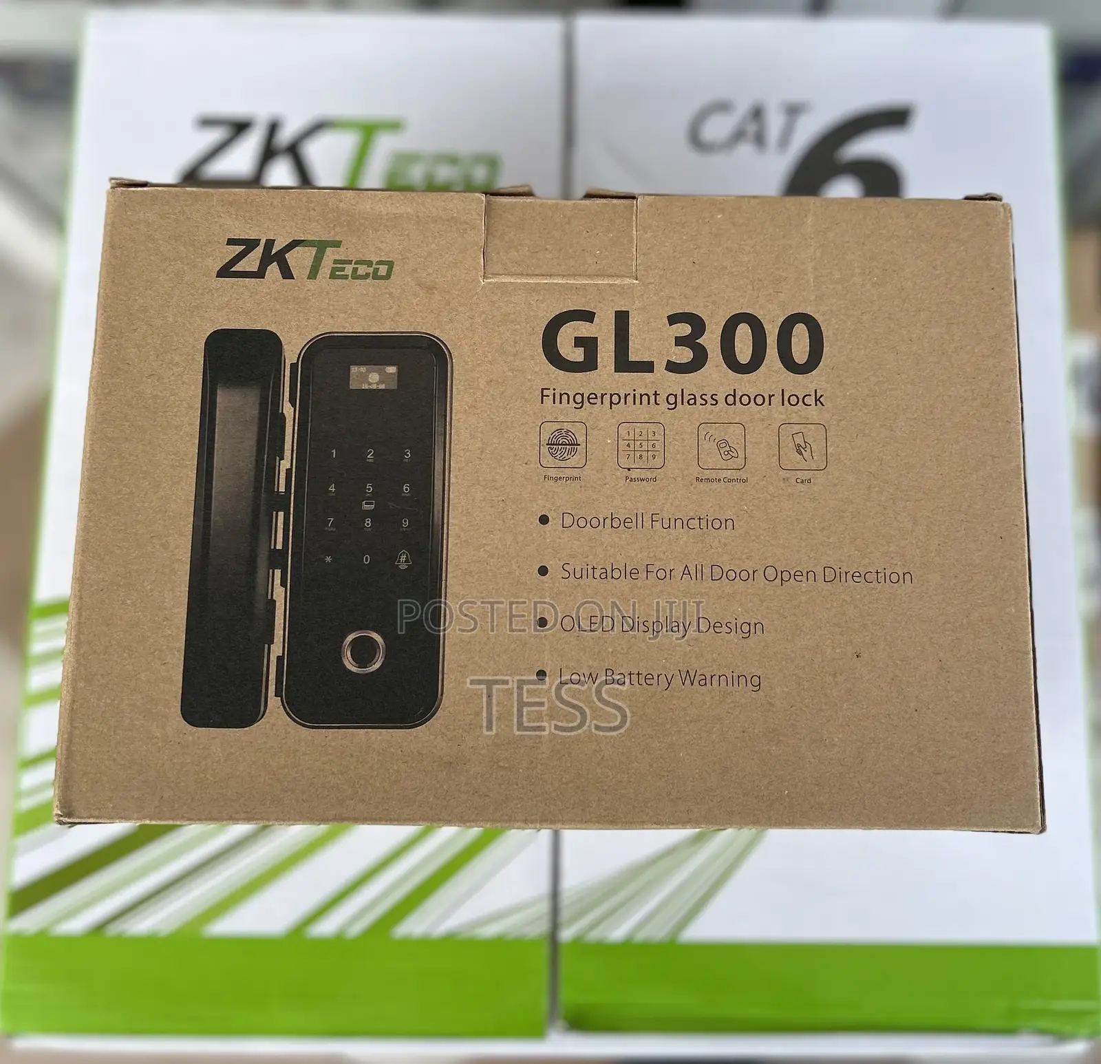 Zkteco Fingerprint Andpassword Framelessglass Doorlock Gl300